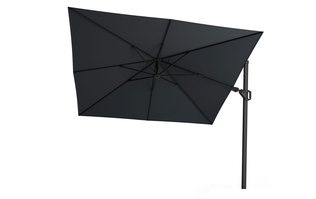 Platinum Challenger T2 zweefparasol kantelbaar 300 x 300 cm | Antraciet